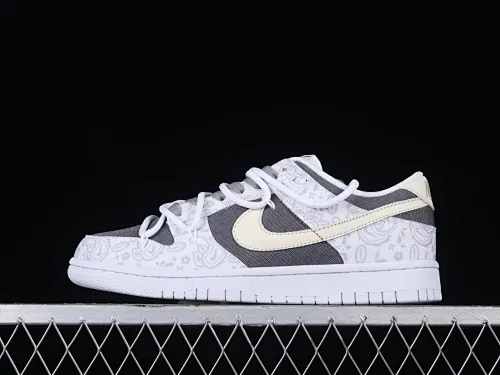 All categories Nk SB Dunk series Nk SB Dunk Low low-top sneakers Nk Dunk Low ESS reverse cashew flower micro industry customized version of deconstructed strap casual sneakers DJ9955-100